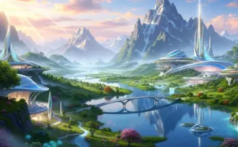 new heaven and new earth in a futuristic rendering of waht they will look like.
