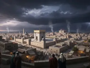 daniel and the son of man featuring Jerusalem and the temple during first-century judgment imagery