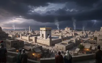 daniel and the son of man featuring Jerusalem and the temple during first-century judgment imagery