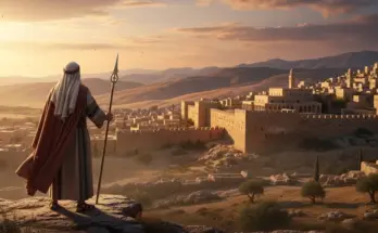 from the book of jeremiah, jeremiah looking at jerusalem from the mount of olives