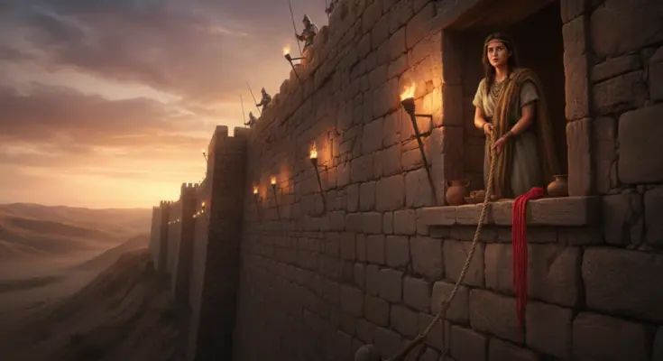 rahab character study. Letting the spies down the walls of jericho.